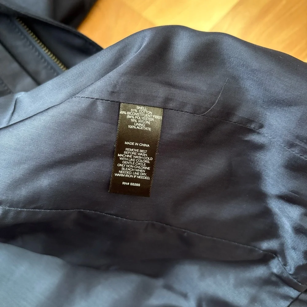 Express Navy Cotton Blend Military Blazer Jacket Size Small Business Casual Prep